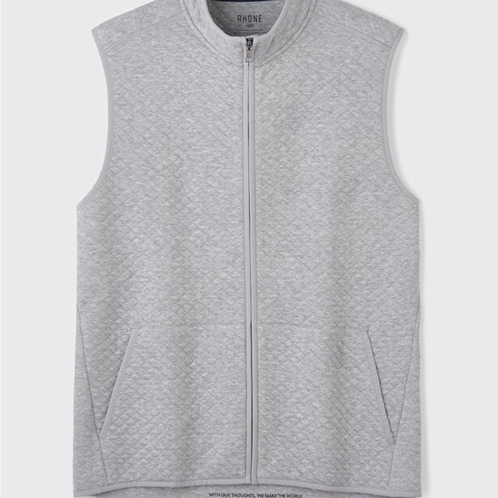 RHONE GRAMERCY Mid-Weight Quilted Vest Heather Gray Men's XL